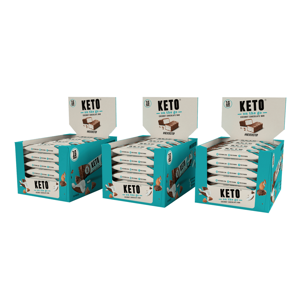 Vorteilsboxen Riegel KETOFABRIK Vorteilsbox Schokolade Kokosnuss (60 Riegel) 